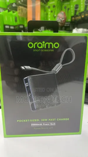 Oraimo Powernova L21 Ultra-Fast 30w 20,000mah Portable Power Bank