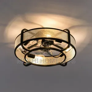 Retro Ceiling Light With Fan
