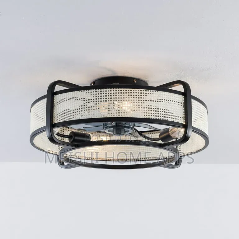 Retro Ceiling Light With Fan