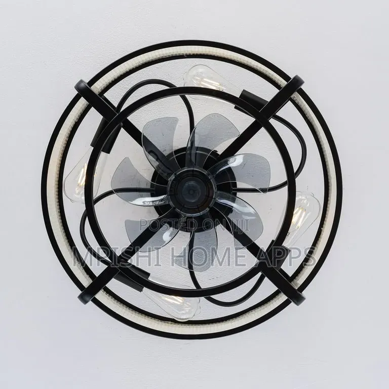 Retro Ceiling Light With Fan