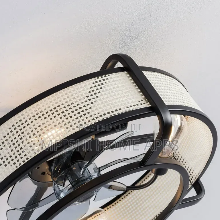 Retro Ceiling Light With Fan