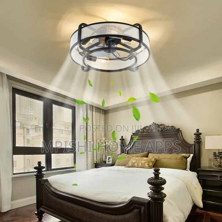 Retro Ceiling Light With Fan