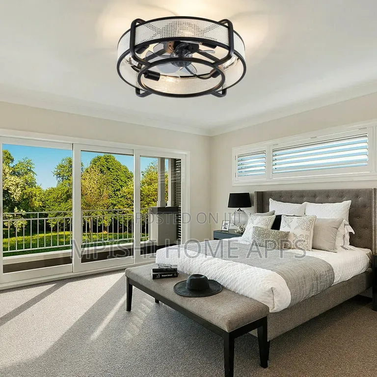 Retro Ceiling Light With Fan