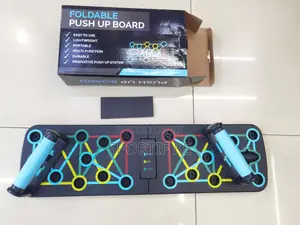 Foldable Push-Up Board With Resistance Bands – Home Fitness Trainer