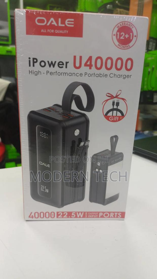 Oale 40,000mah 22.5w Fast Charging Power Bank