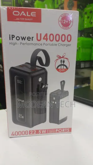 Oale 40,000mah Super Fast 22.5w Power Bank