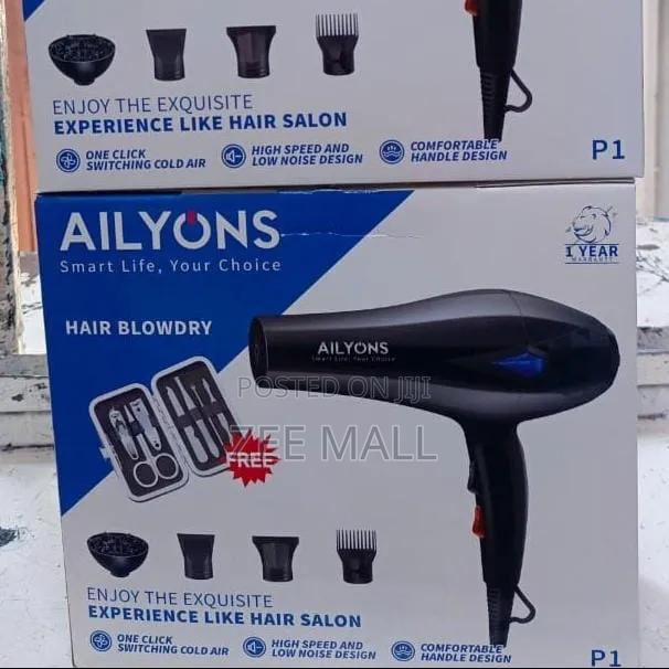 Ailyons P1 Professional Hair Blowdry Hair Dryer - Black (1yr Wrty)