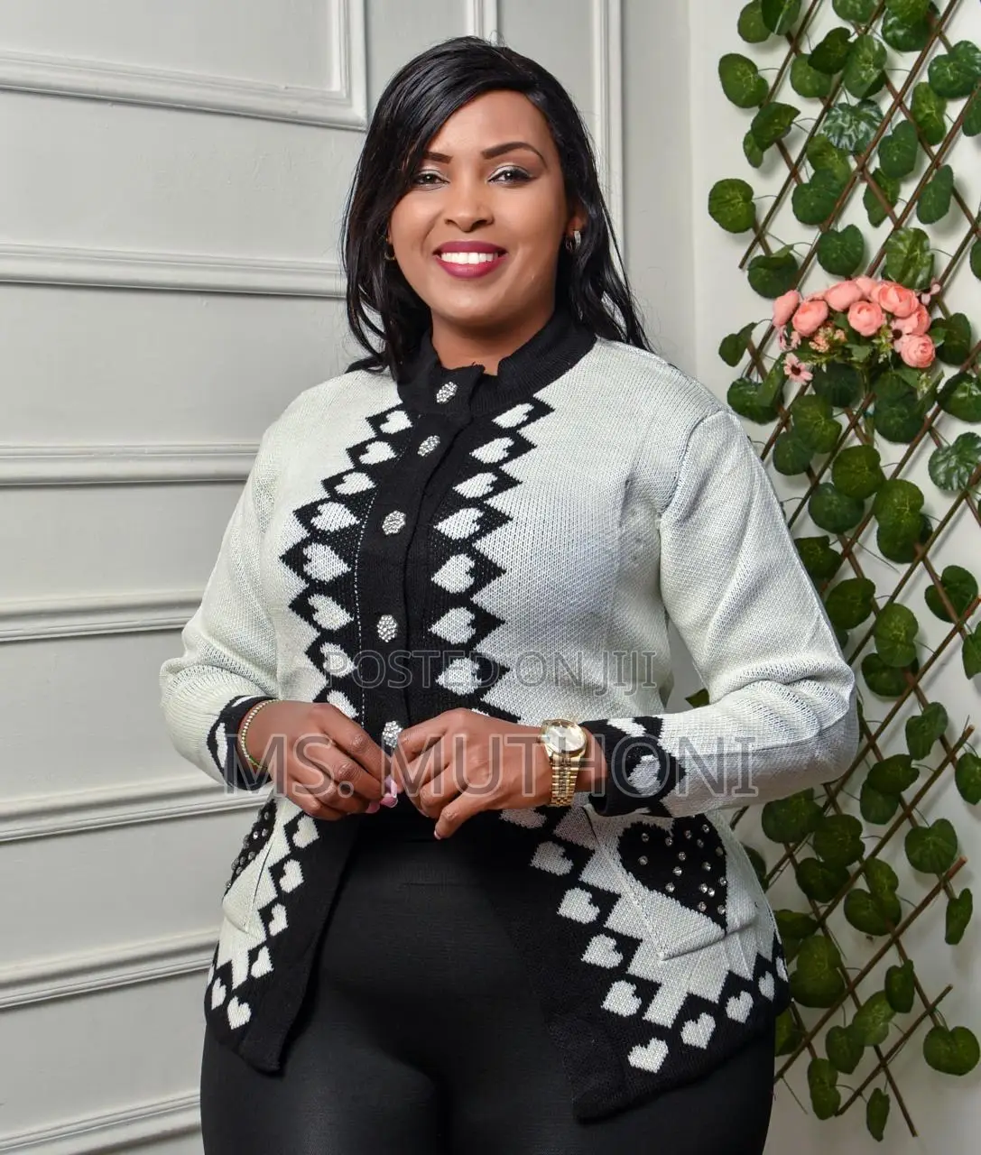 Free Size Turkish-Made Patterned Women's Sweater