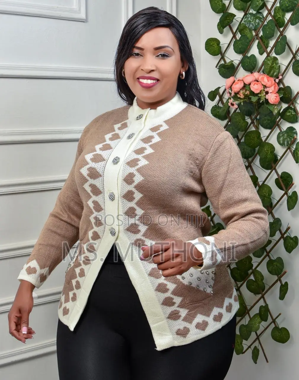 Free Size Turkish-Made Patterned Women's Sweater