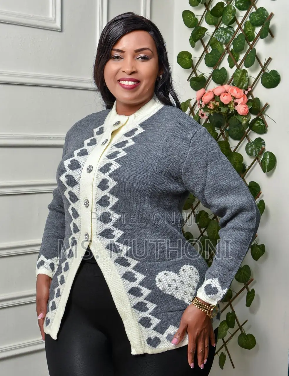 Free Size Turkish-Made Patterned Women's Sweater