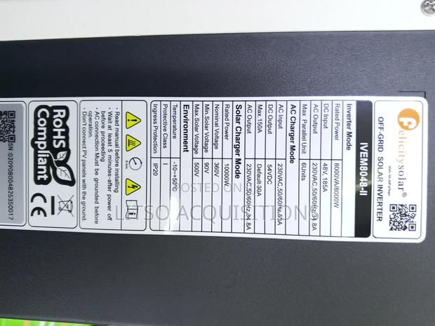 Felicity Solar 8kva Hybrid Inverter. - thumbnail 6