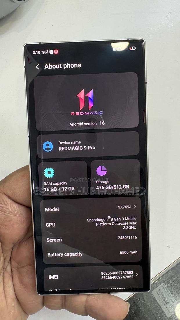 ZTE nubia RedMagic 9 Pro 512 GB Silver - thumbnail 3