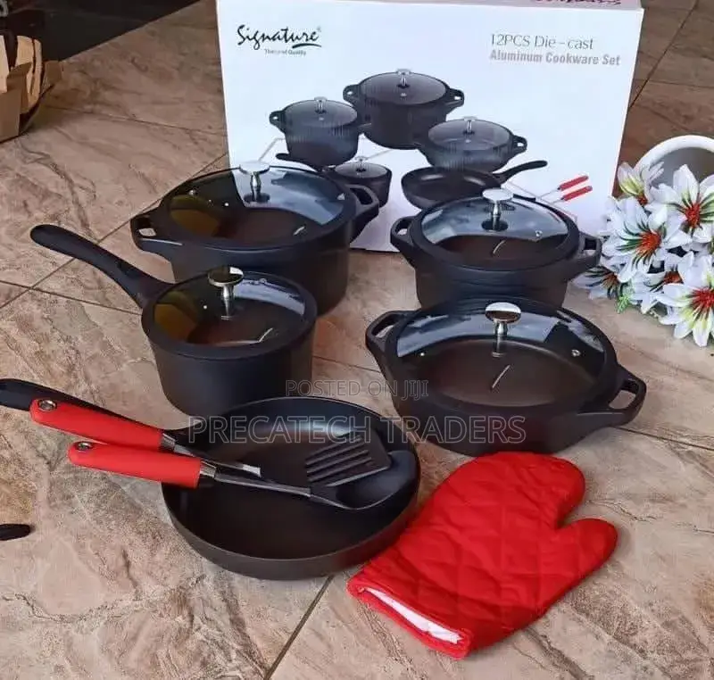 12 PCS Signature Die Cast Nonstick Cookware Set