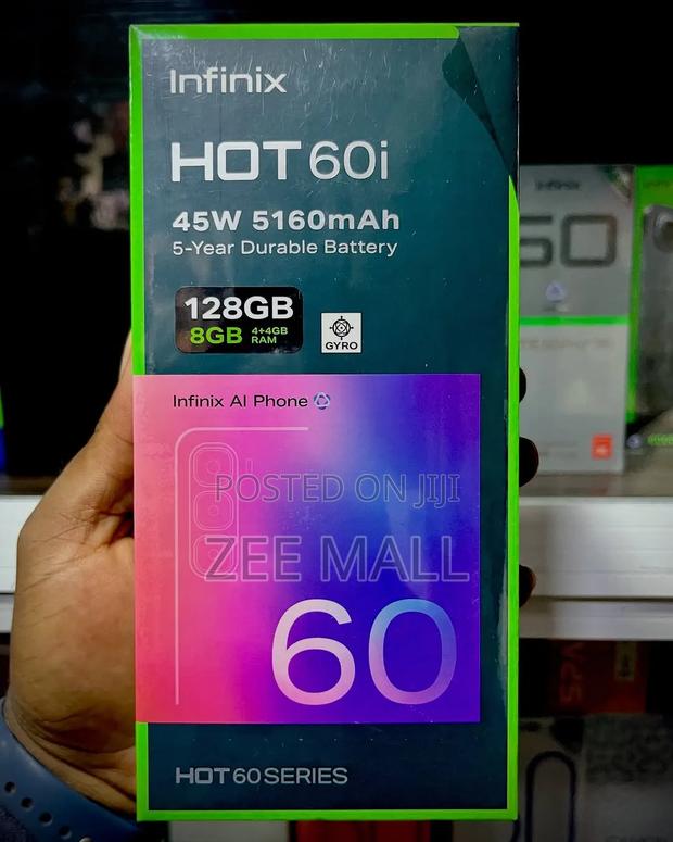 New Infinix Hot 60i 128 GB Black