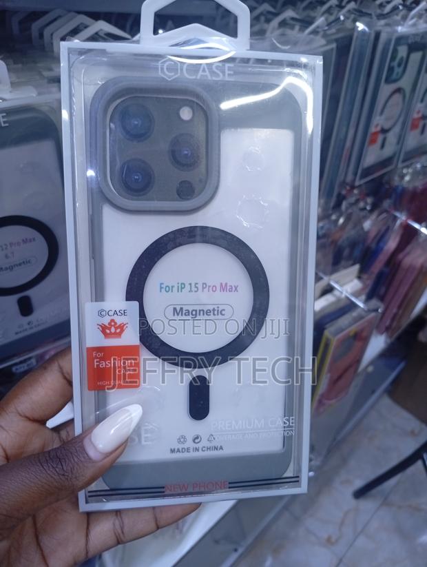 Magnetic Wireless Charger Case for iPhone 15 Pro Max Soft Silicone Cov