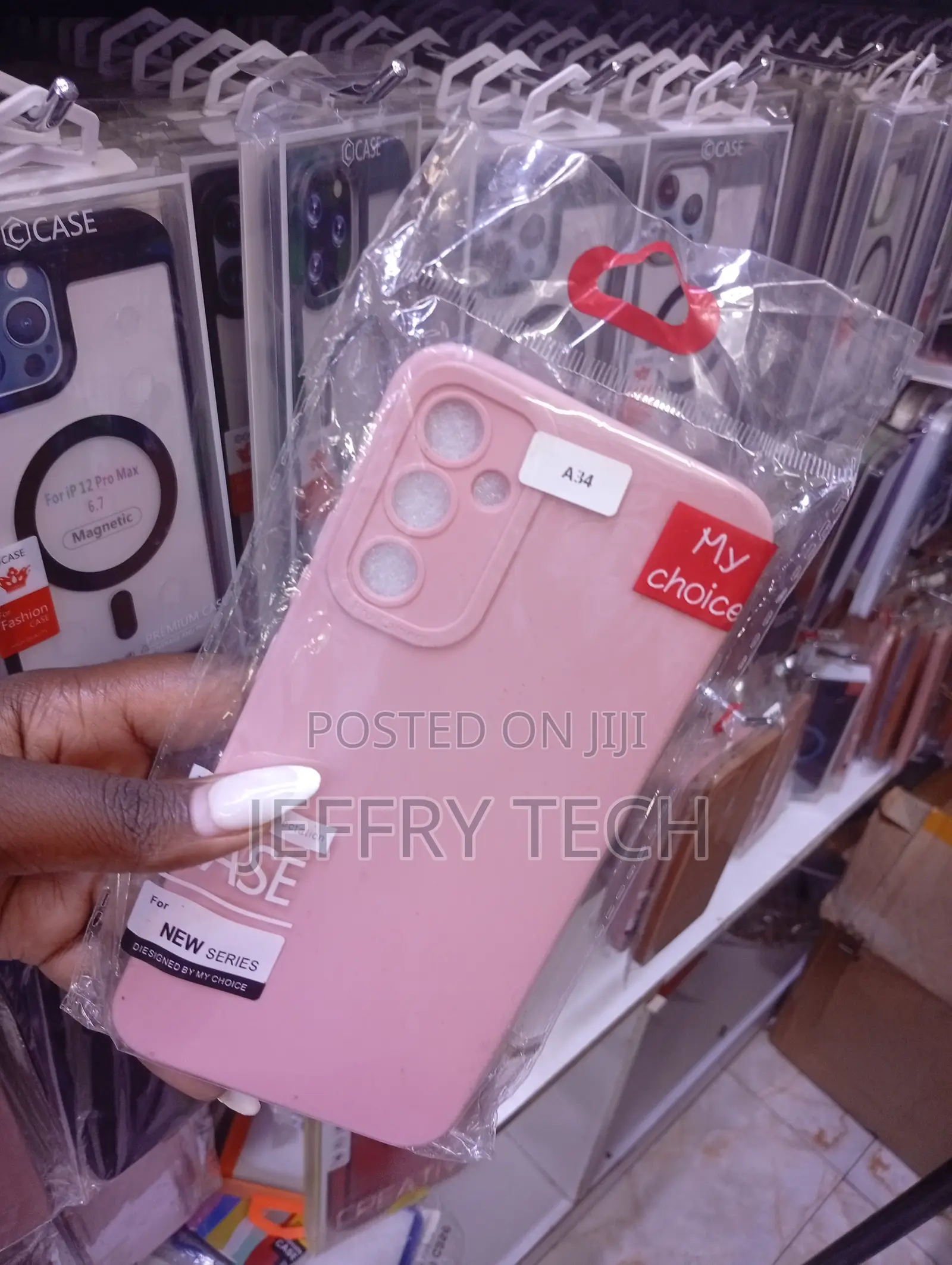 Pink Silicone Phone Case Designed for the Samsung Galaxy A14.