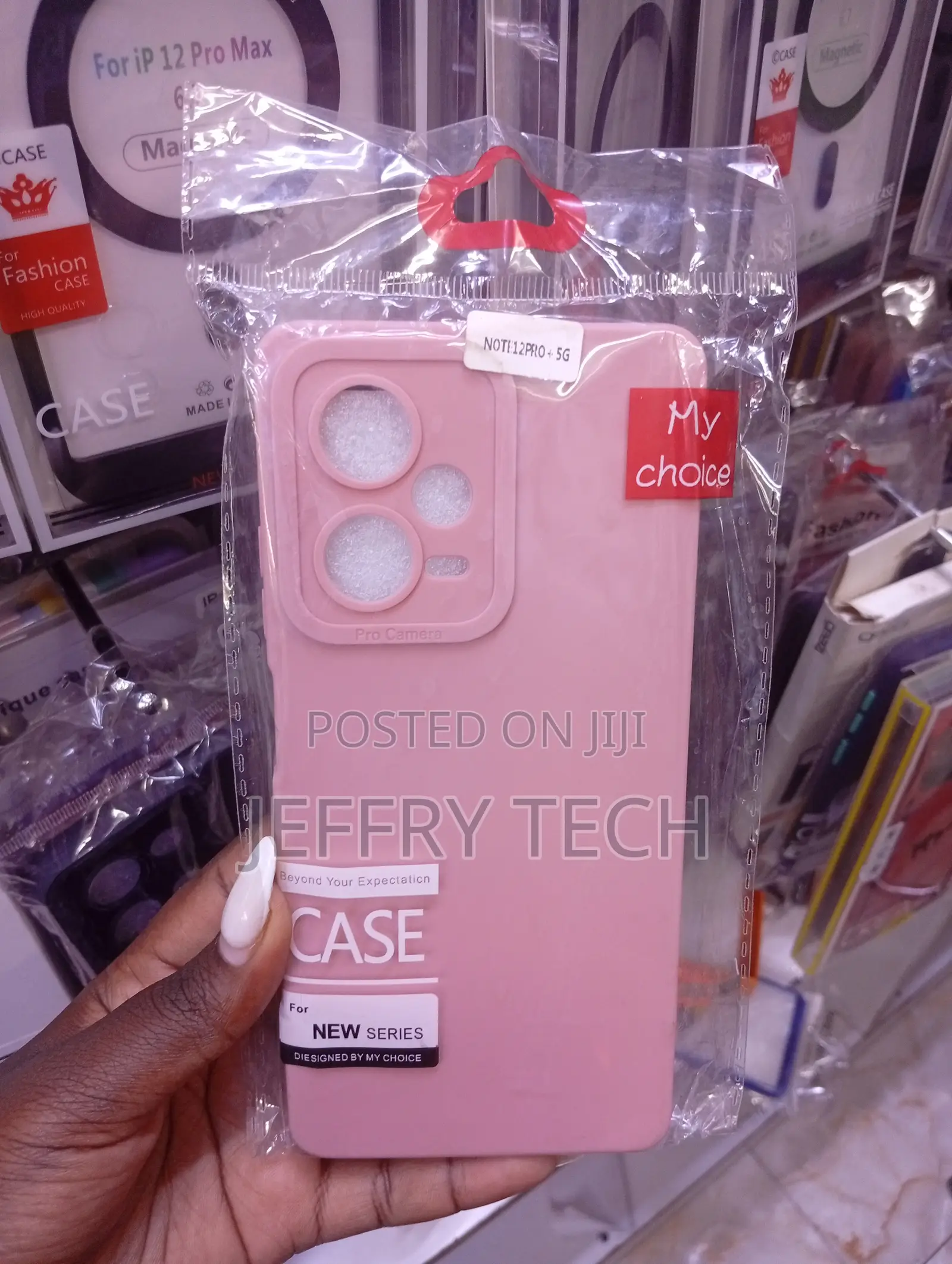 Pink My Choice Brand Silicone Is for the Xiaomi Redmi Note 12 Pro 5g.