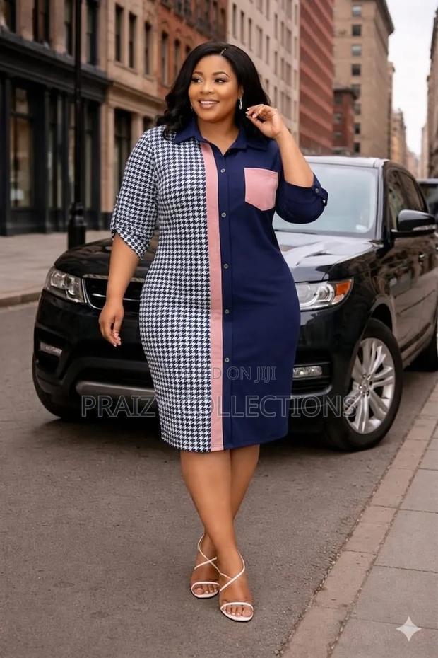 Color Block Shirt Dress