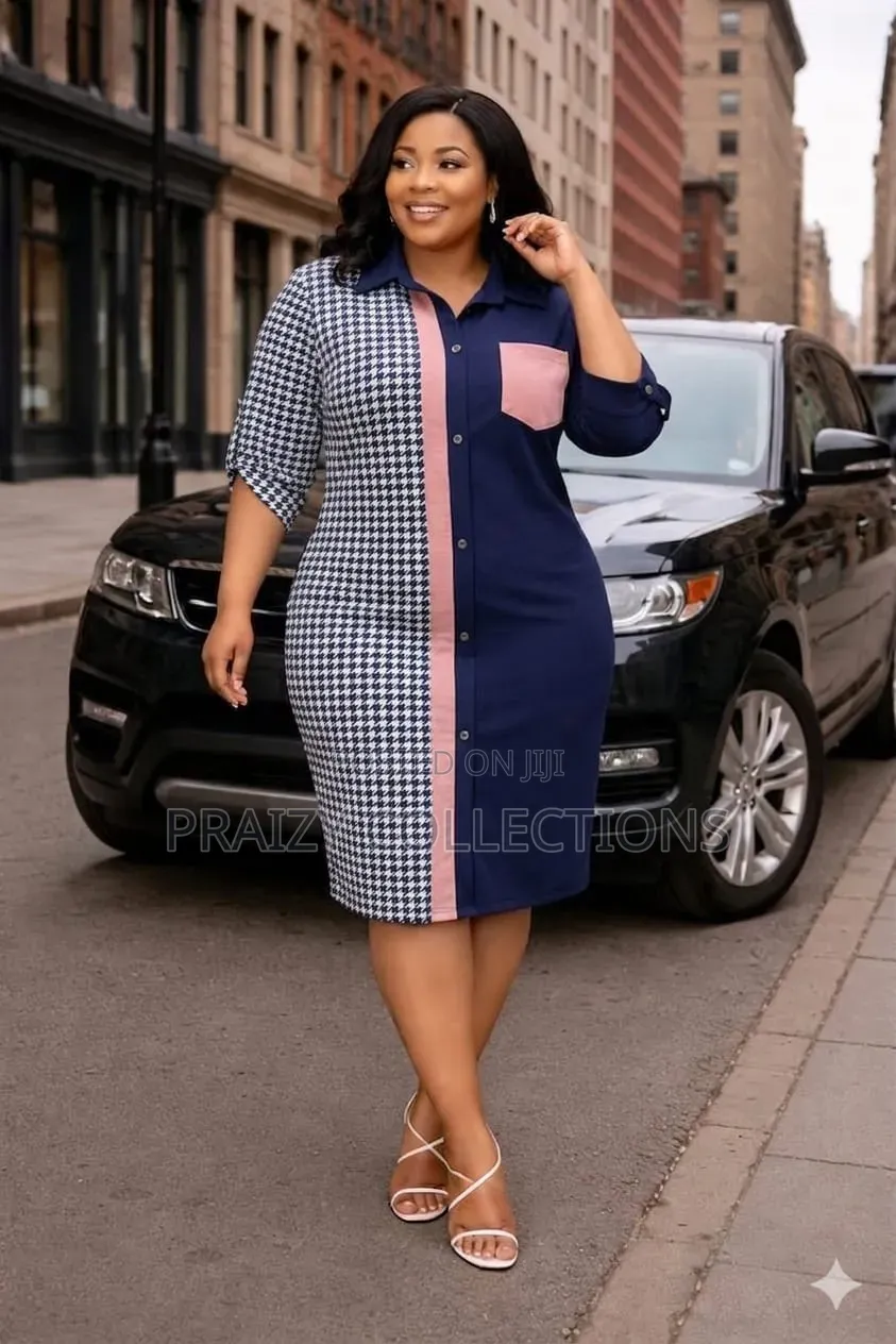 Color Block Shirt Dress