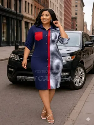 Color Block Shirt Dress