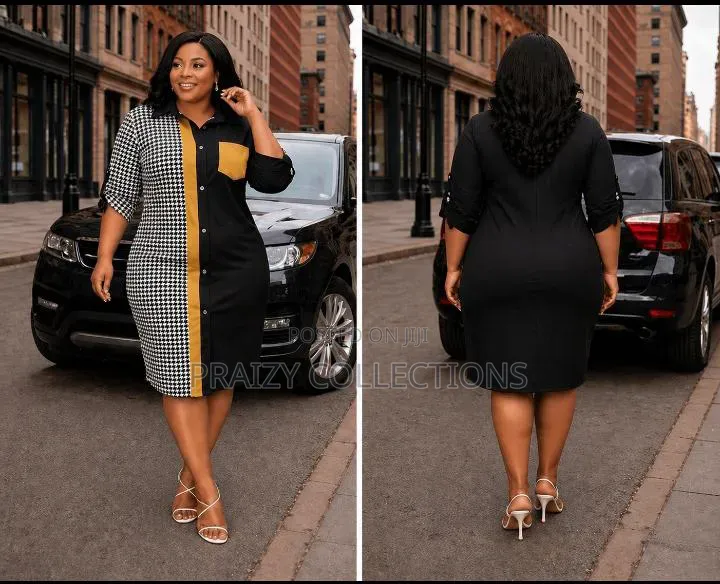Color Block Shirt Dress