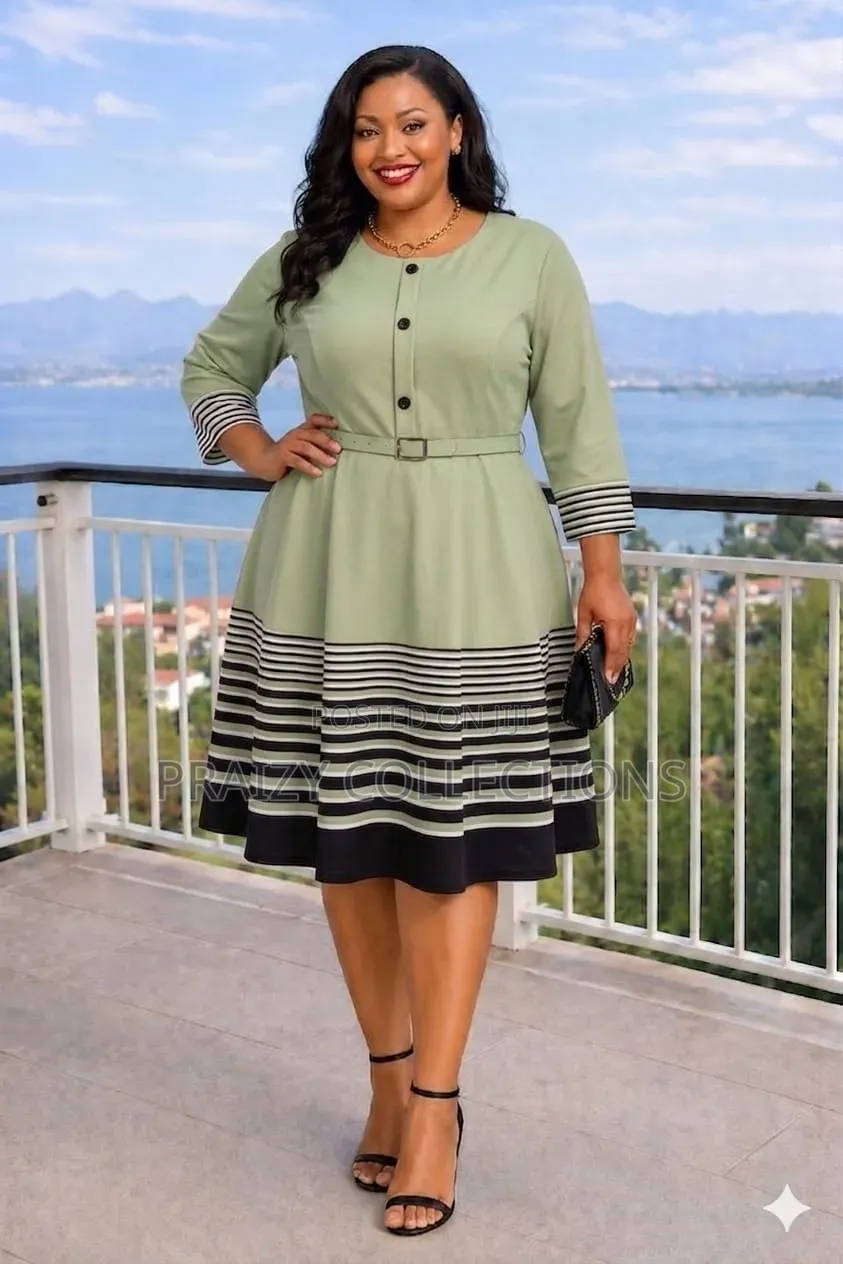 Bottom Stripped Skater Dress