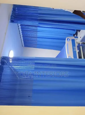 Ward Partitioning Cubicle Divider Blue Airy Hospital Privacy Curtains