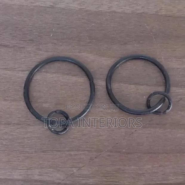 Black Round Metal Rings for Drapery Installation