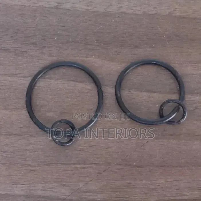 Black Round Metal Rings for Drapery Installation