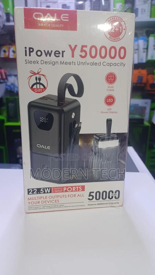 Oale 50000mah Ultra Capacity Portable Charger (22.5w Fast Charge)