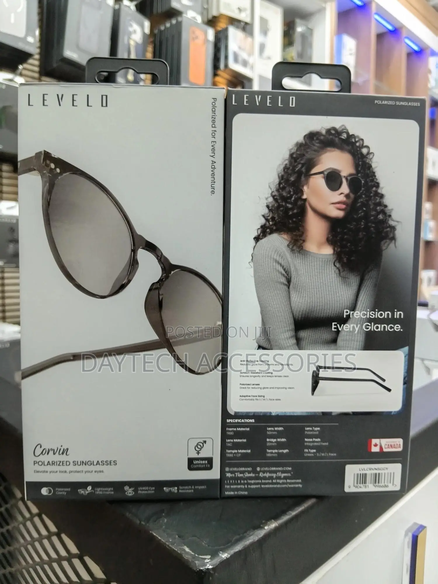 Levelo Corvin Round Frame Polarized Lens Sunglasses With Pouch