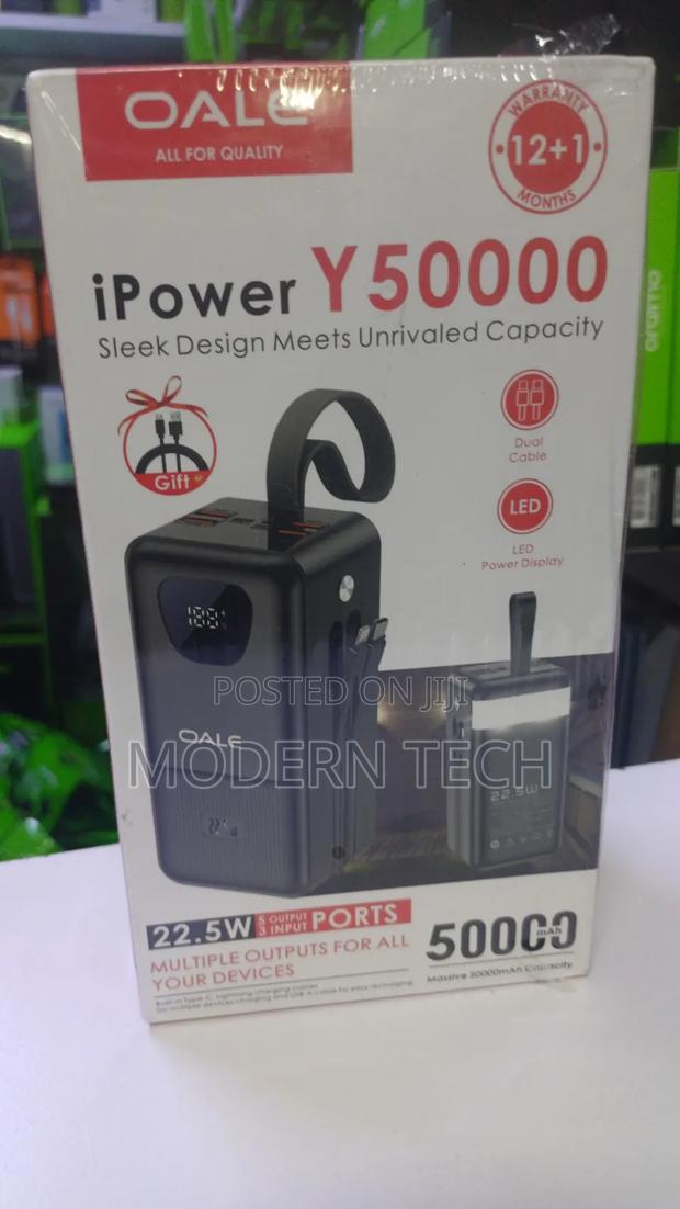 Oale Ipower P50000 Portable Battery Pack Fast Charging Led Display