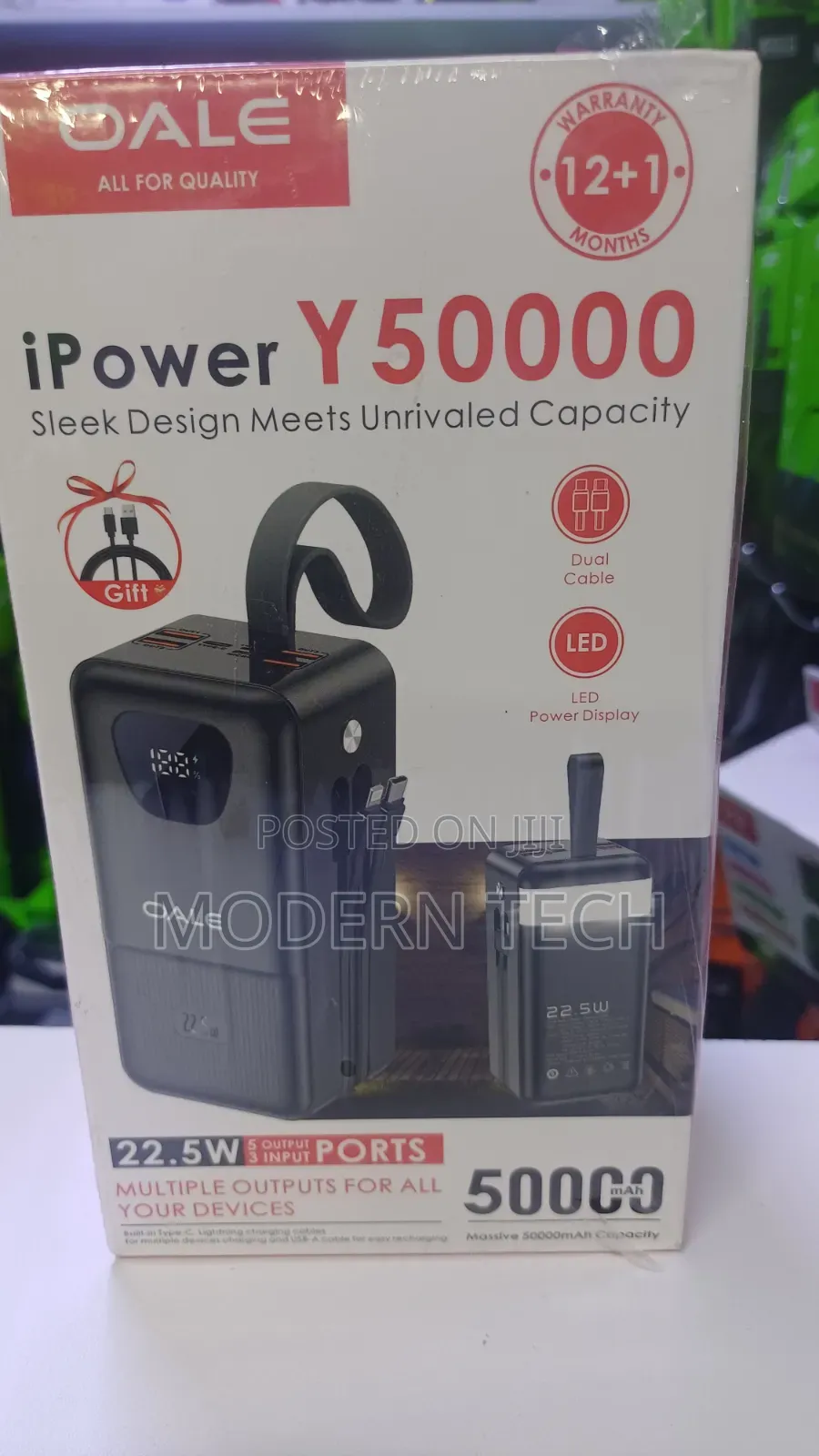 Oale 50000mah Mega Power Bank for Travel and Emergency Backup