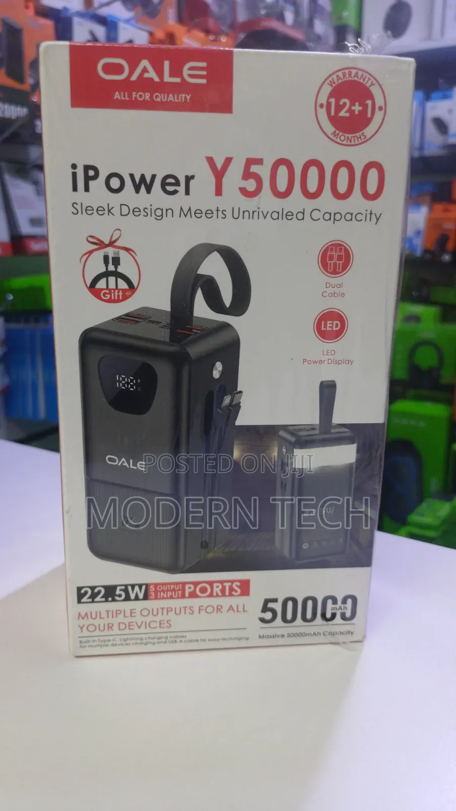 Oale 50000mah Mega Power Bank for Travel and Emergency Backup
