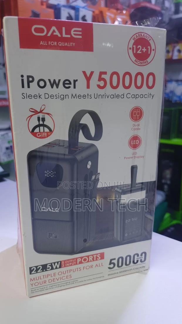 Oale Ipower P50000 Multi-Port Fast Charging Power Bank (22.5w Output)