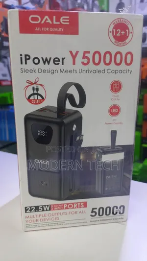 Oale Ipower P50000 Multi-Port Fast Charging Power Bank (22.5w Output)