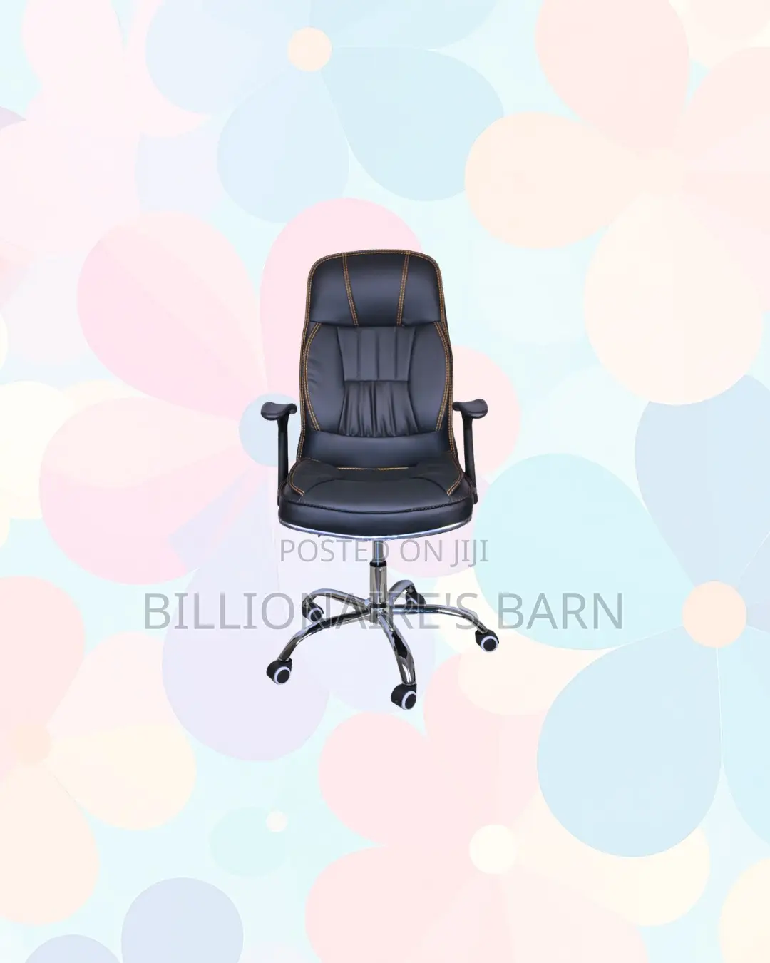 Executive Leather Office Chair High Back Padded Armrests Ergonomic