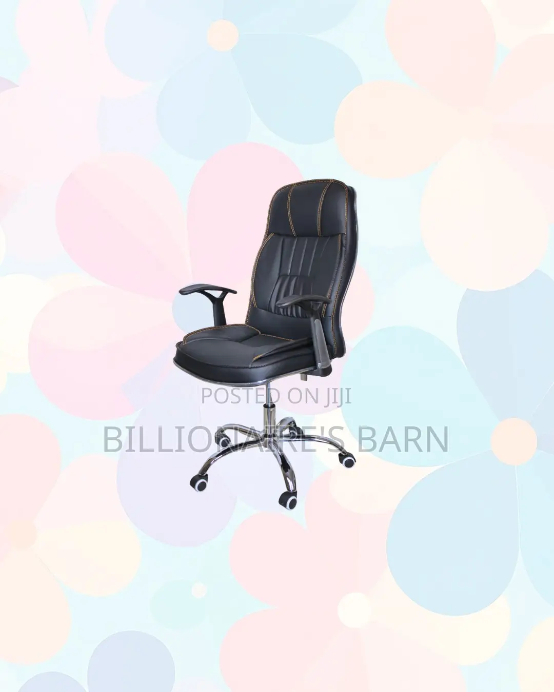 Executive Leather Office Chair High Back Padded Armrests Ergonomic