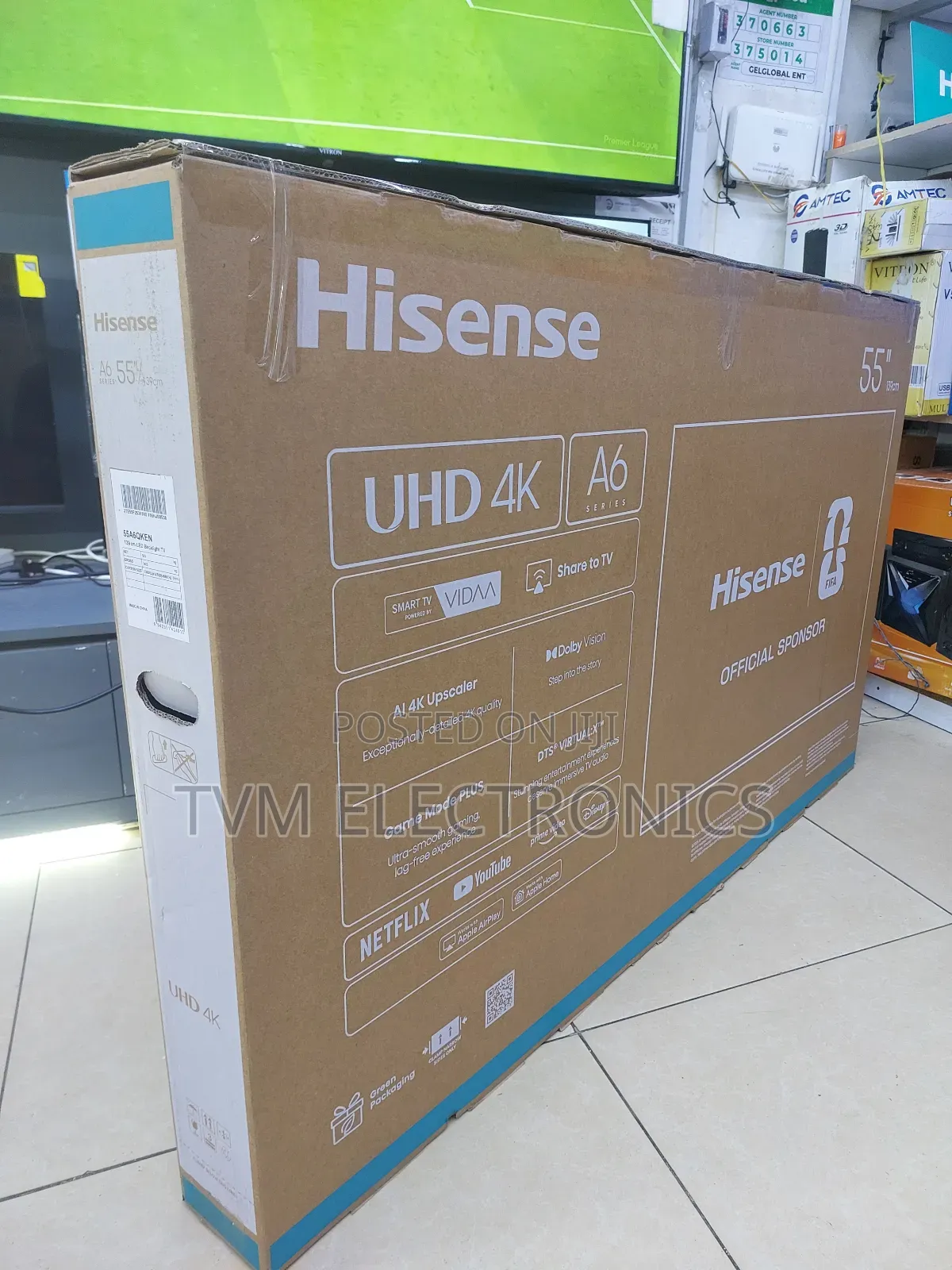 Hisense 55 Inch 55a6qken Smart Uhd Frameless Tv