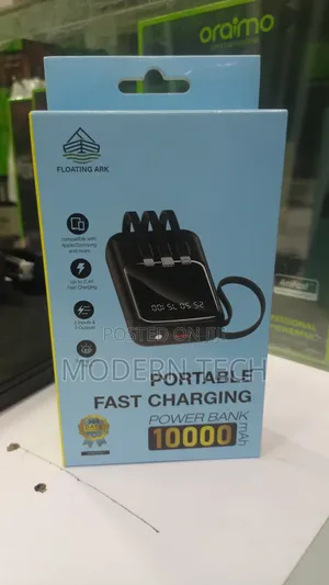 Floating Ark Smartcharge 10,000mah Portable Power Bank With Led Light