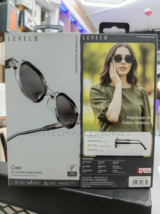 Levelo Como Octagon Frame Uv400 Lens Sunglasses With Pouch - main view