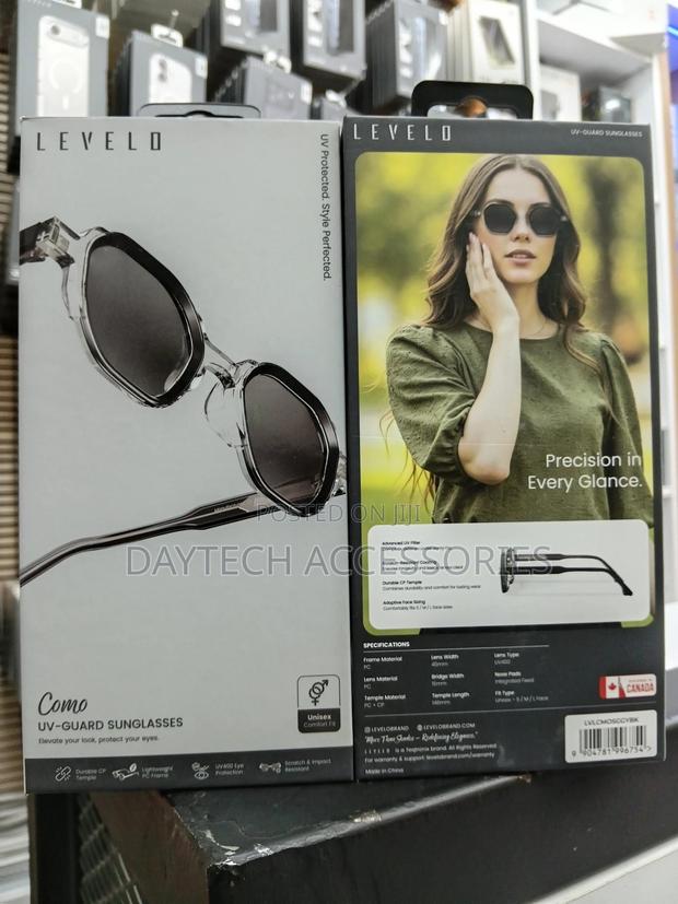 Levelo Como Octagon Frame Uv400 Lens Sunglasses With Pouch - thumbnail 3