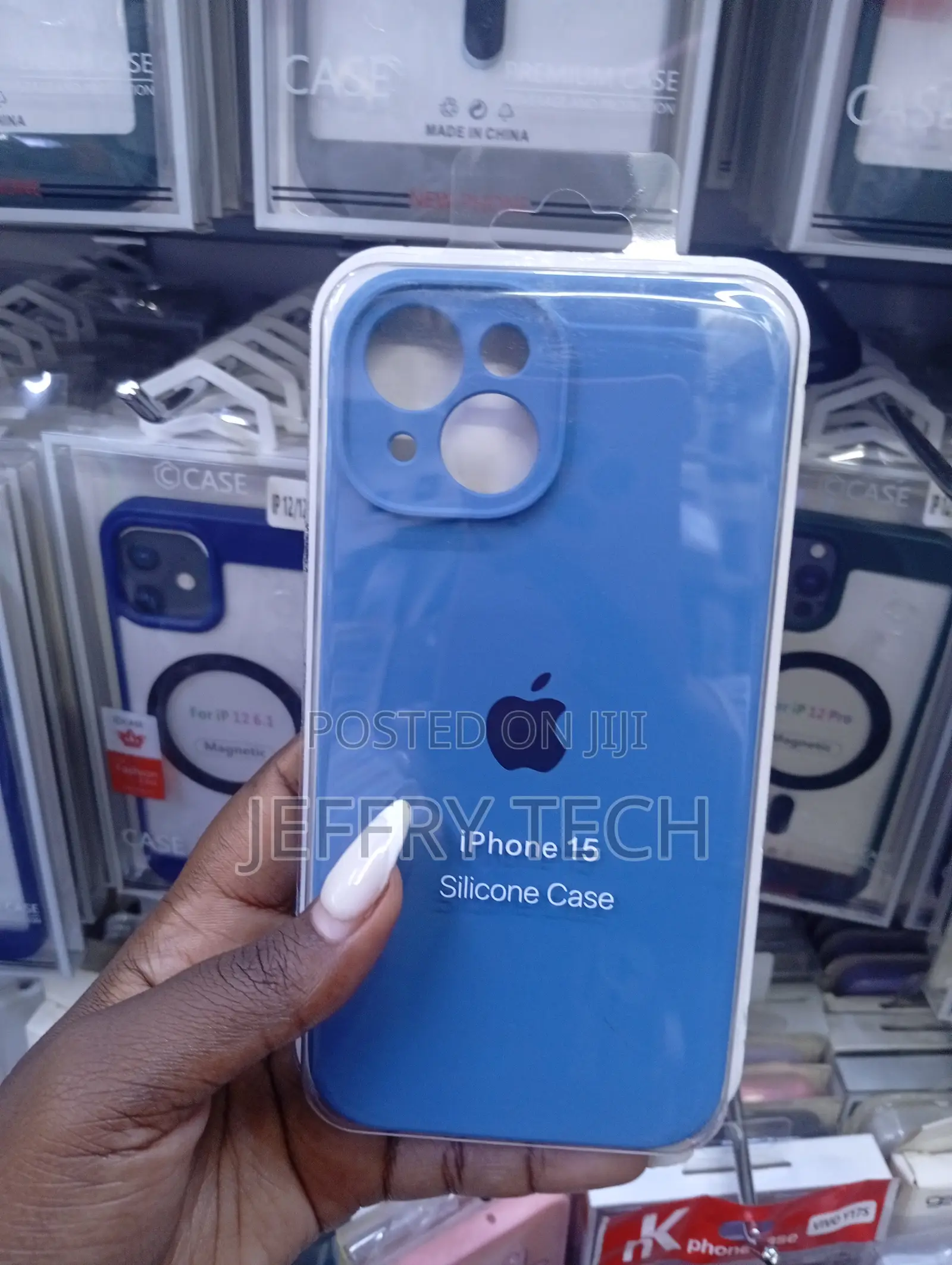 iPhone 15 Sky Blue Silicone Case | Premium Soft-Touch