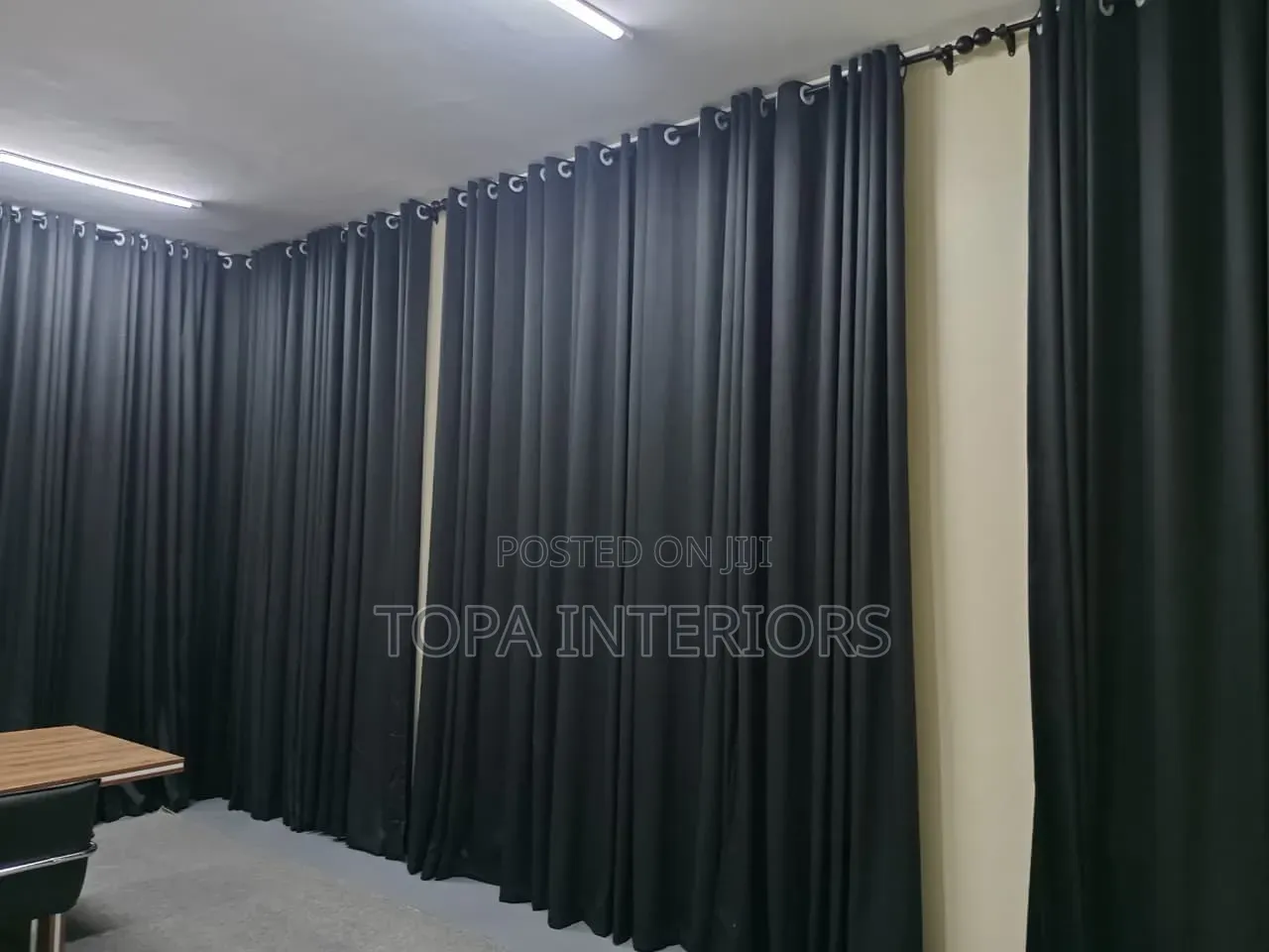 Black Curtains for Large Living Room Windows