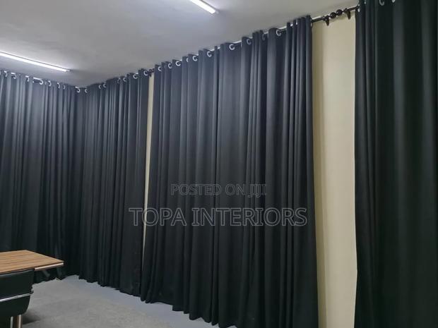 Black Curtains for Large Living Room Windows
