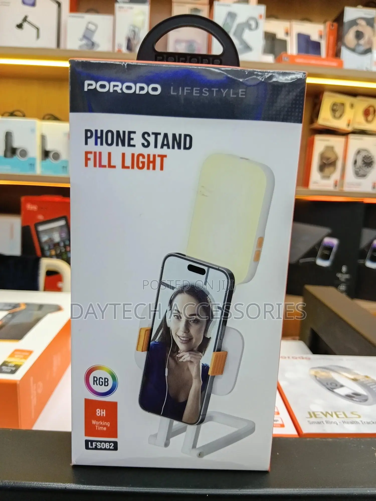 Porodo Lifestyle Lumisnap Foldable RGB Fill Light With Phone Stand