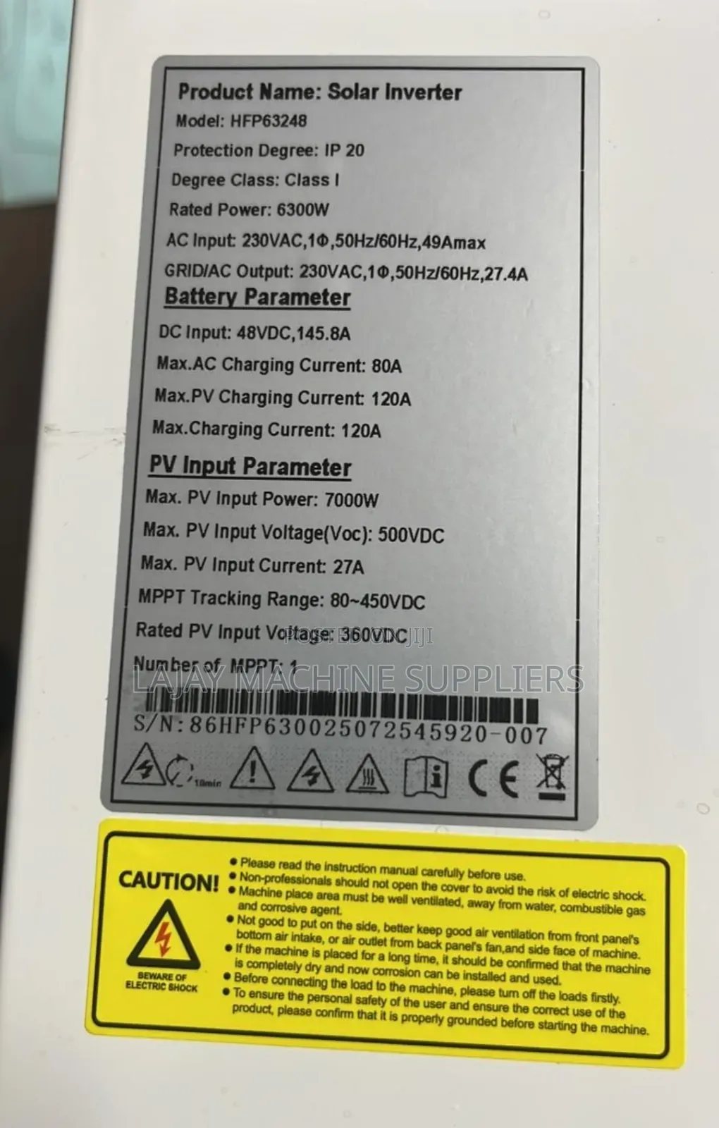 7.5kw Hybrid Solar Inverter 7000w