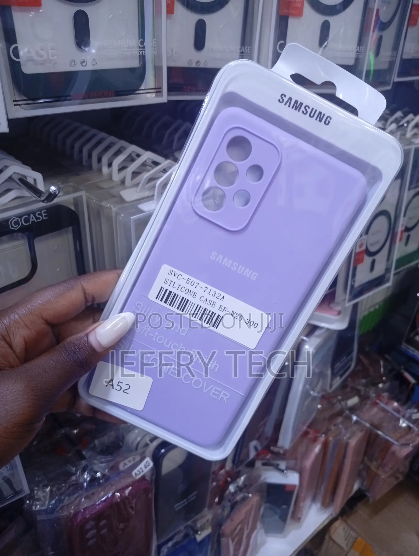 Official Samsung Galaxy A52 Silicone Cover Case Violet
