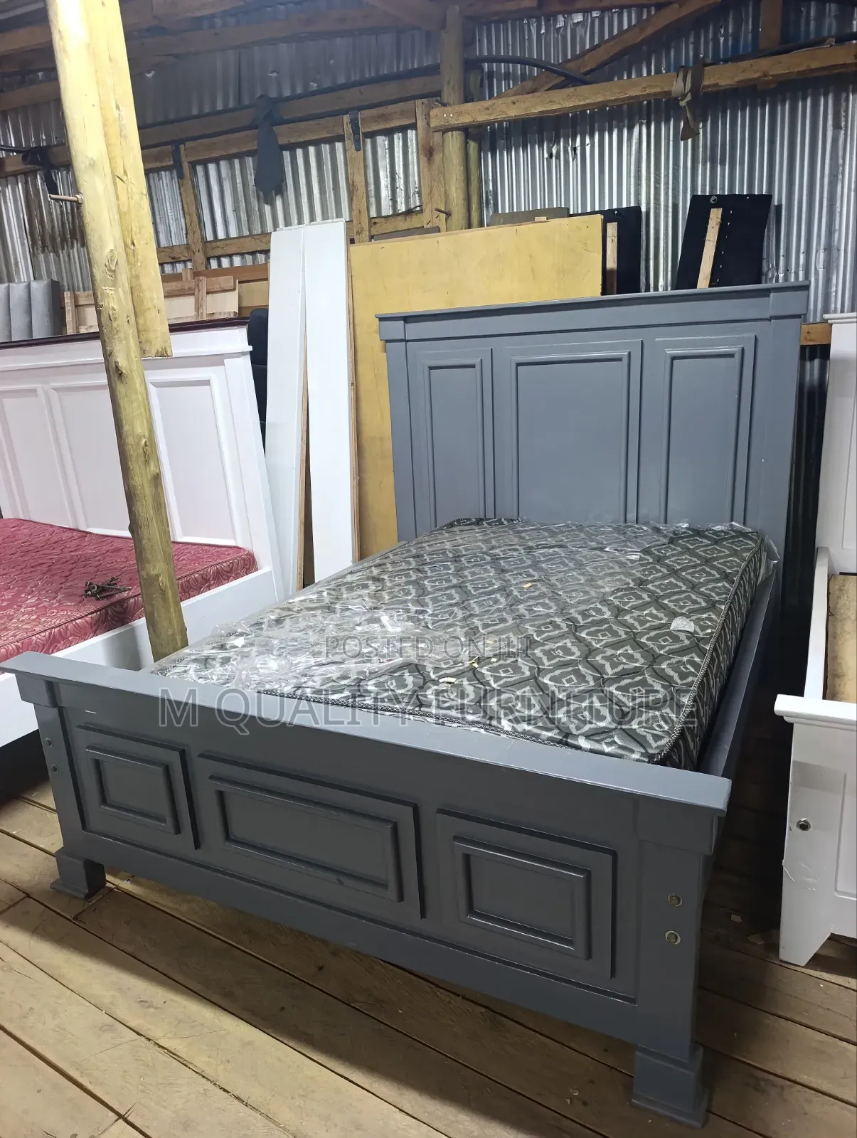 Custom Made Beds-Gray Colour