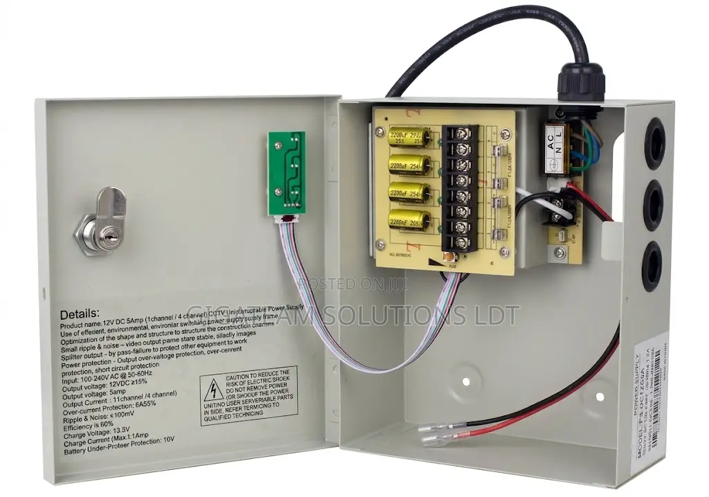 Switch Power Supply 12v/ 5a With Lock